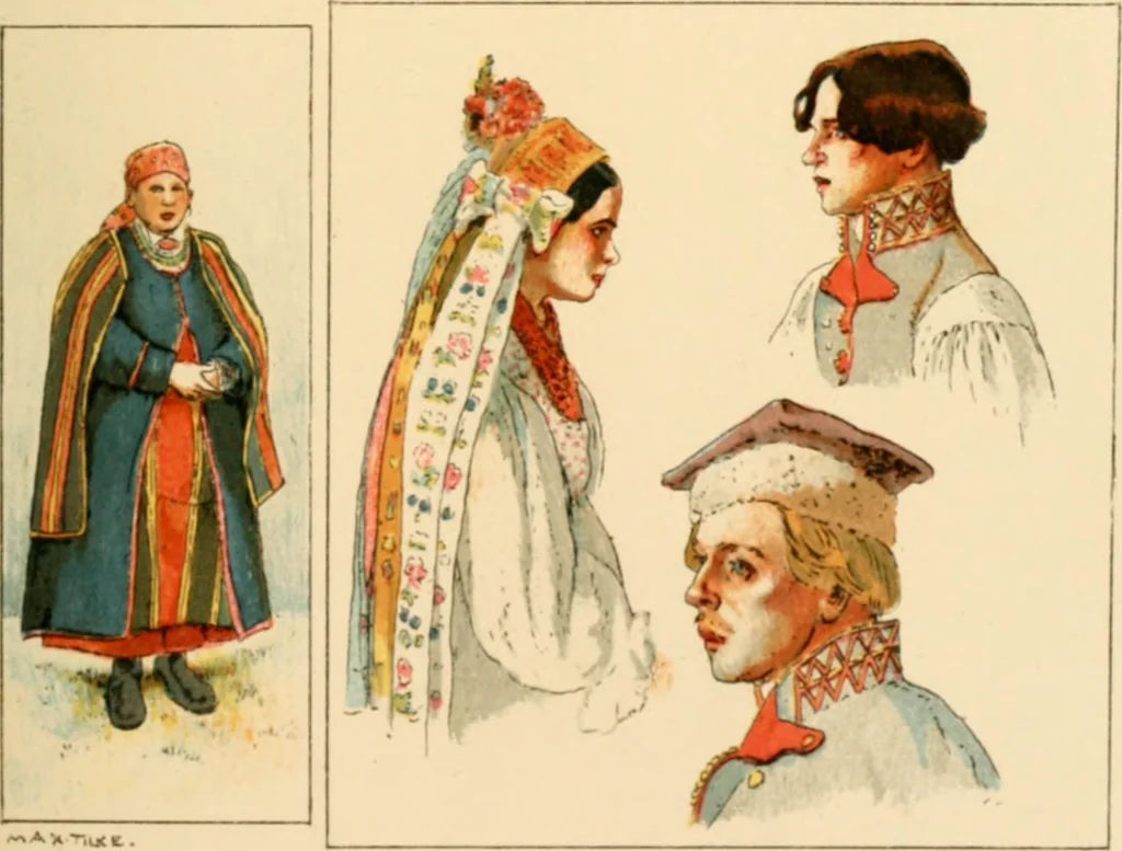 An illustration from Geschichte des Kostüms, 1905, leaf 220