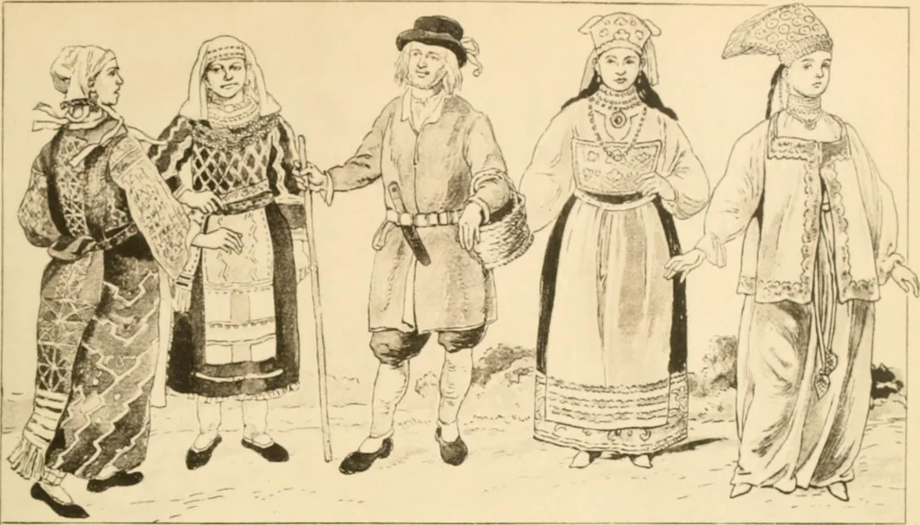 An illustration from Geschichte des Kostüms, 1905, leaf 224
