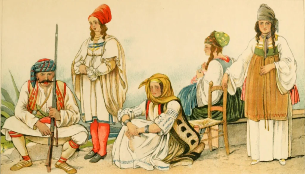 An illustration from Geschichte des Kostüms, 1905, leaf 228