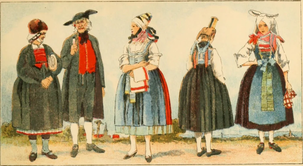An illustration from Geschichte des Kostüms, 1905, leaf 260