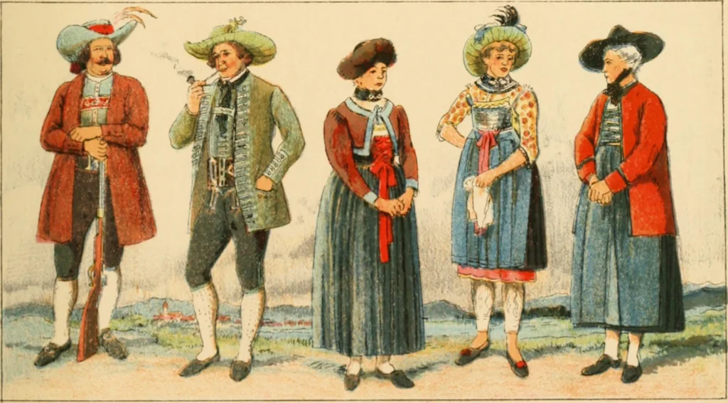 An illustration from Geschichte des Kostüms, 1905, leaf 260