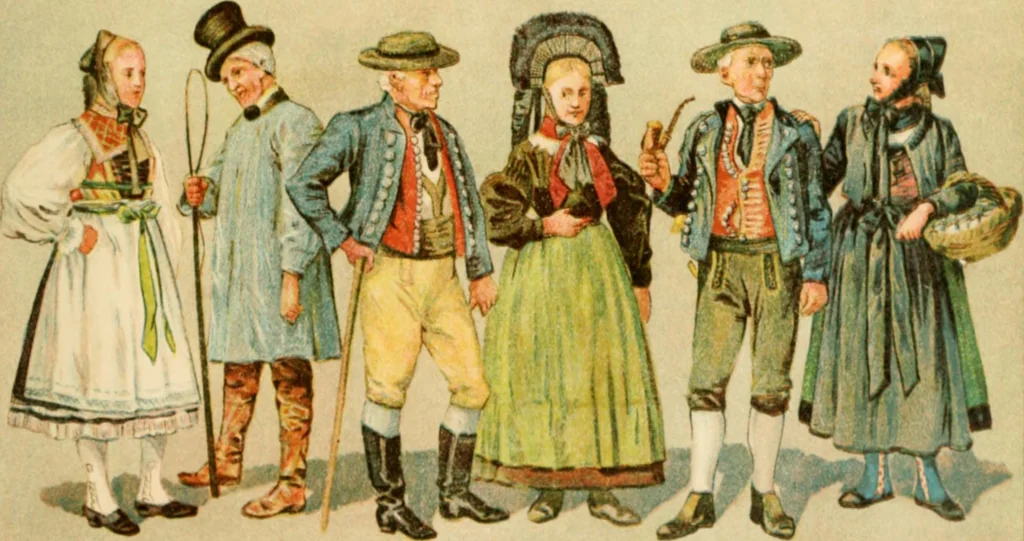 An illustration from Geschichte des Kostüms, 1905, leaf 268
