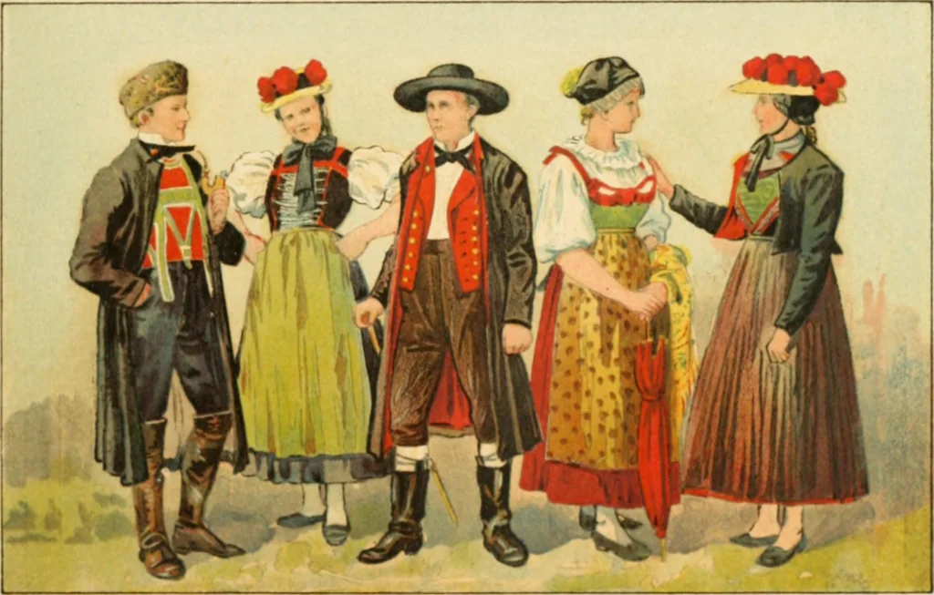 An illustration from Geschichte des Kostüms, 1905, leaf 282