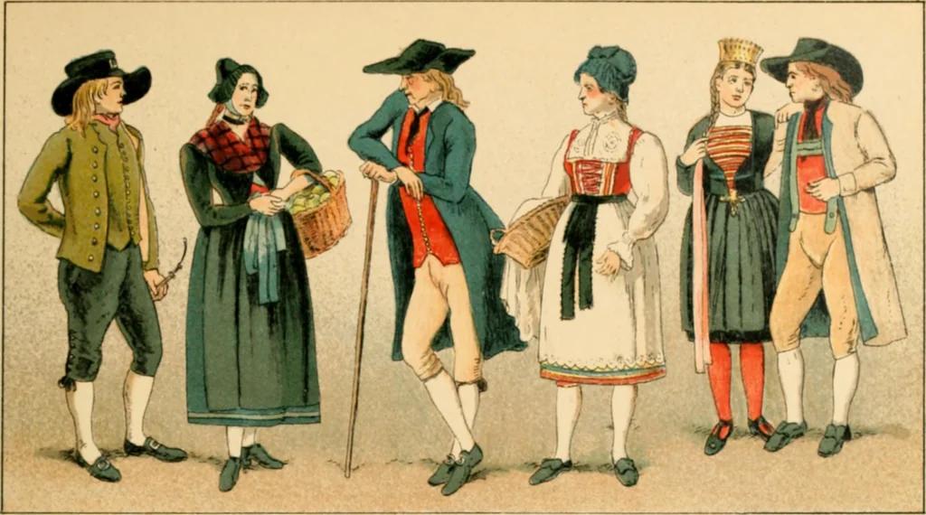 An illustration from Geschichte des Kostüms, 1905, leaf 286