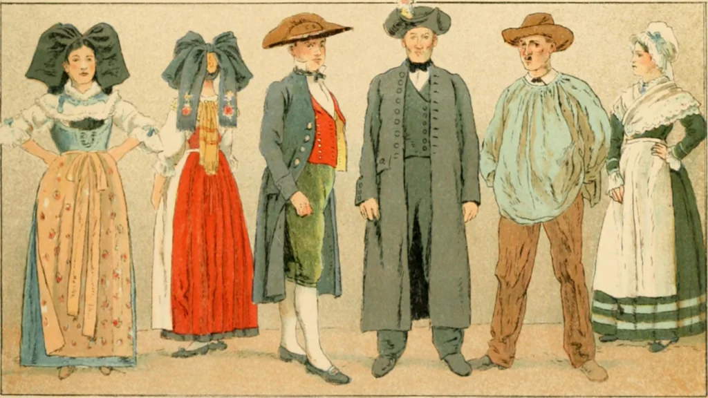 An illustration from Geschichte des Kostüms, 1905, leaf 294