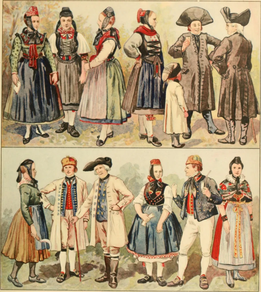 An illustration from Geschichte des Kostüms, 1905, leaf 298