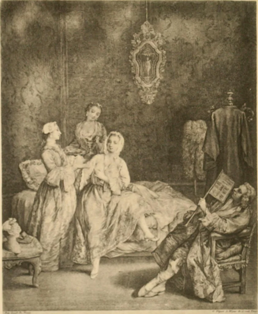 An illustration from Geschichte des Kostüms, 1905, leaf 32