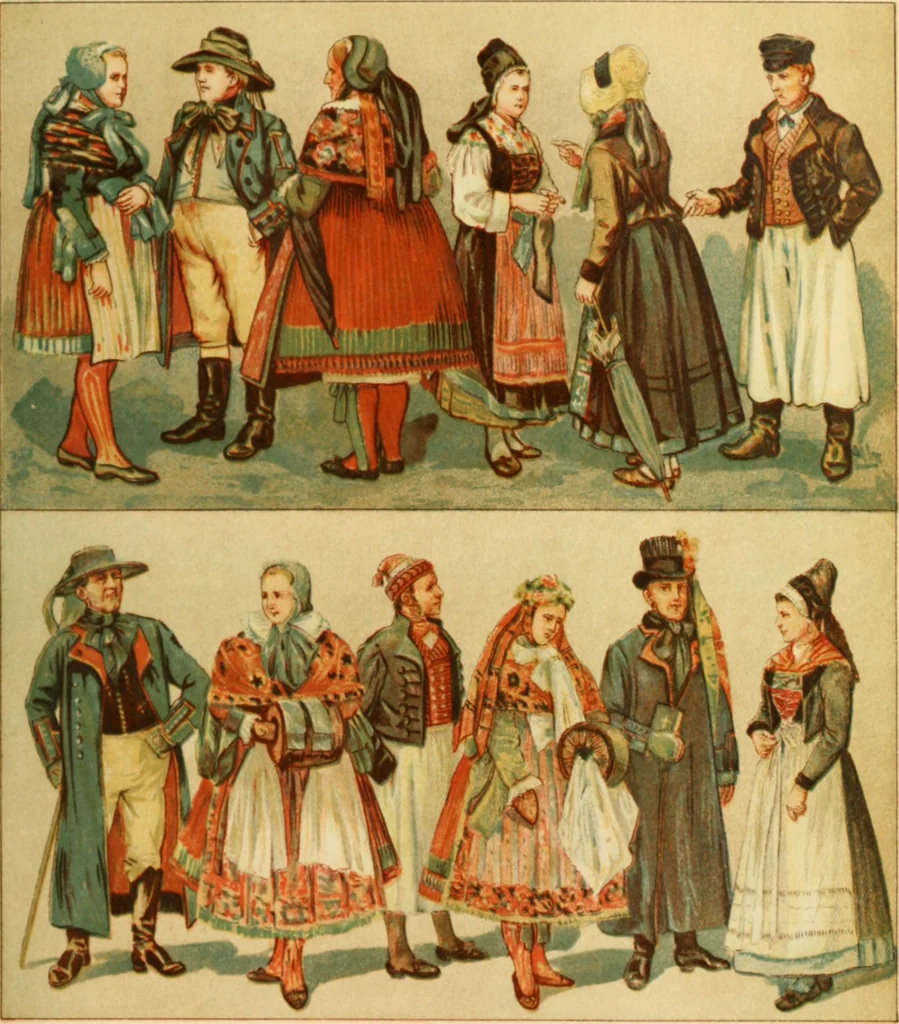An illustration from Geschichte des Kostüms, 1905, leaf 322
