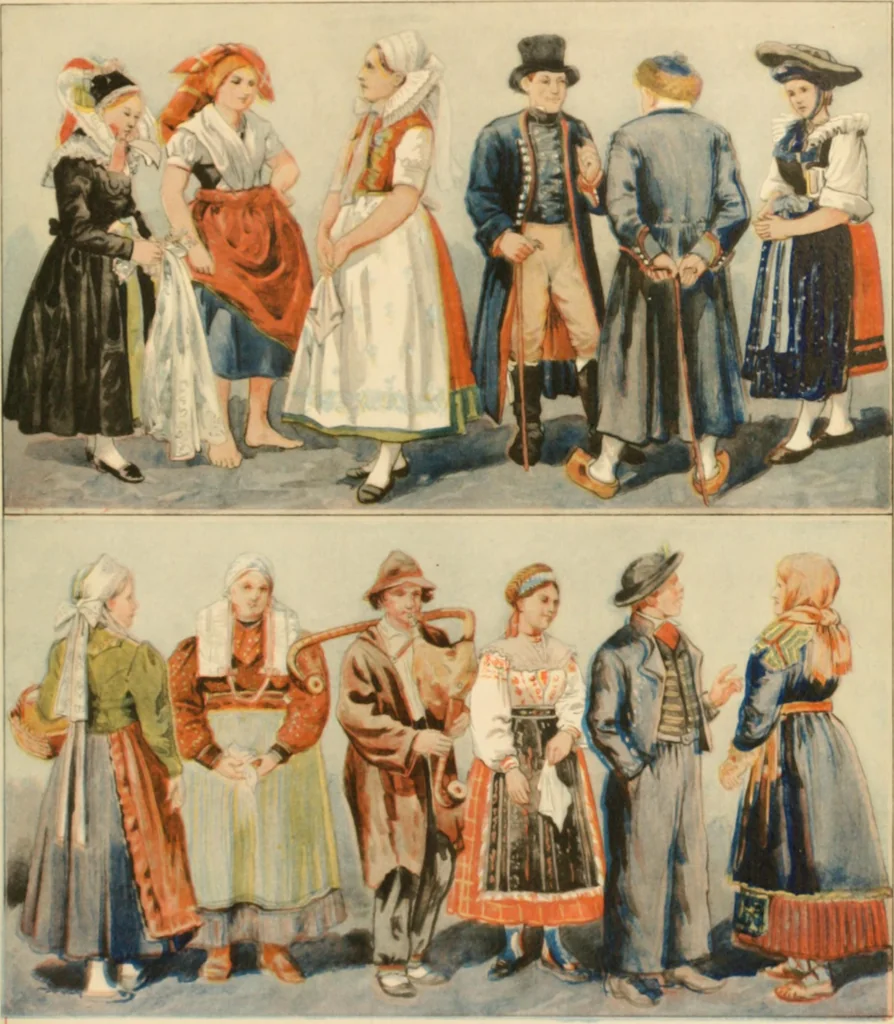 An illustration from Geschichte des Kostüms, 1905, leaf 326