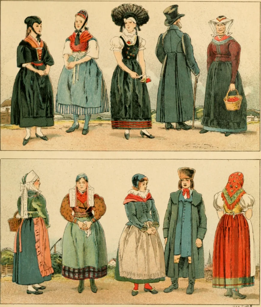 An illustration from Geschichte des Kostüms, 1905, leaf 330