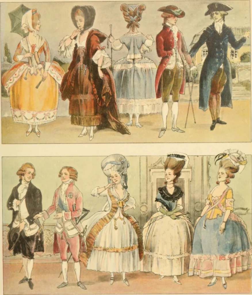 An illustration from Geschichte des Kostüms, 1905, leaf 52