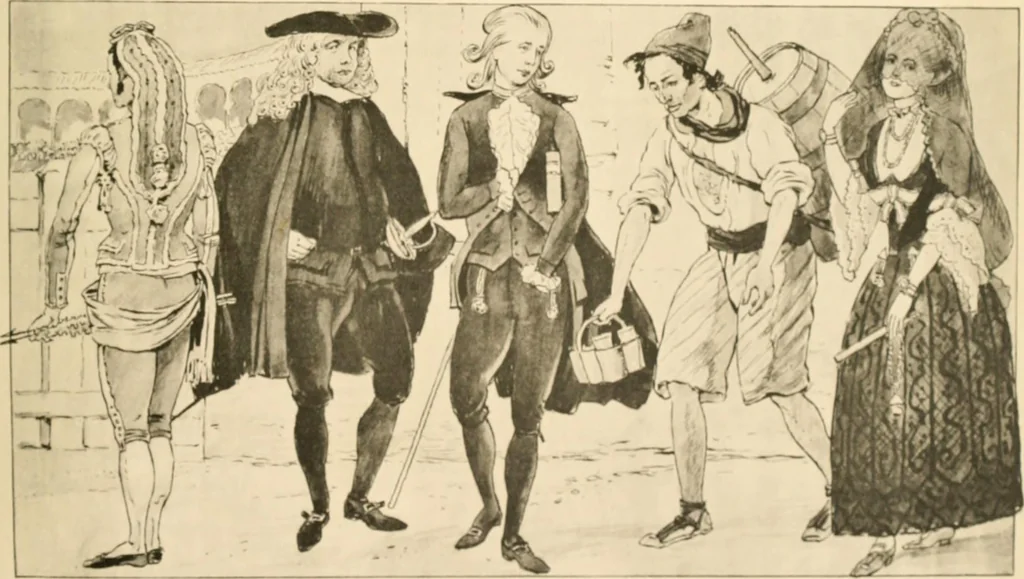 An illustration from Geschichte des Kostüms, 1905, leaf 94