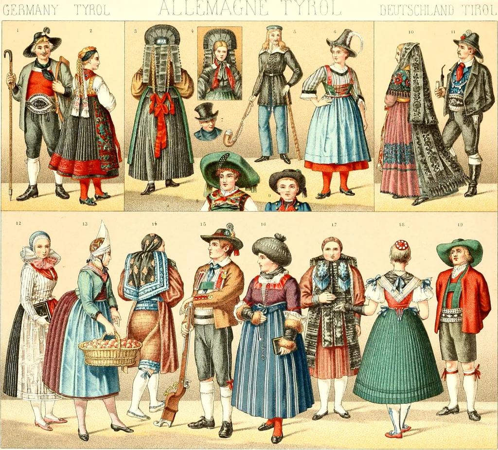 An illustration from Geschichte des kostüms in chronologischer entwicklung von A. Racinet, 1888, leaf 127