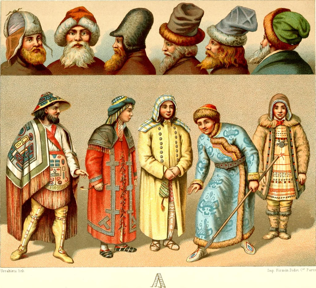 An illustration from Geschichte des kostüms in chronologischer entwicklung von A. Racinet, 1888, leaf 181
