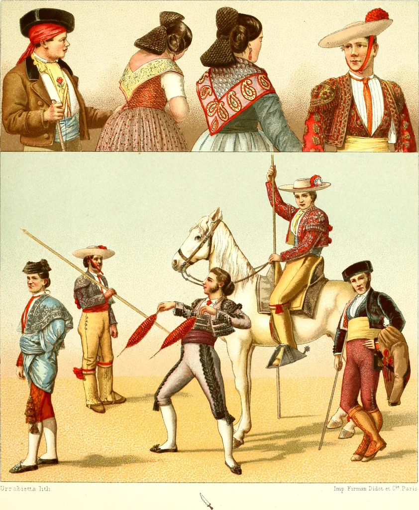 An illustration from Geschichte des kostüms in chronologischer entwicklung von A. Racinet, 1888, leaf 271