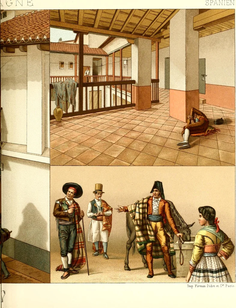 An illustration from Geschichte des kostüms in chronologischer entwicklung von A. Racinet, 1888, leaf 301