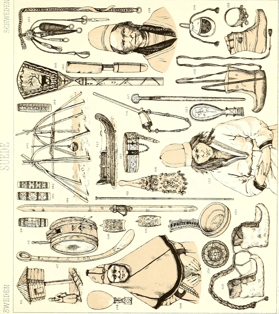 An illustration from Geschichte des kostüms in chronologischer entwicklung von A. Racinet, 1888, leaf 45