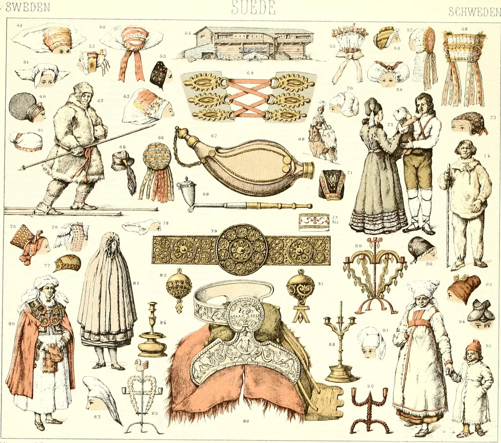 An illustration from Geschichte des kostüms in chronologischer entwicklung von A. Racinet, 1888, leaf 53