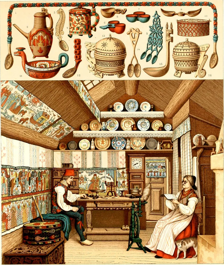 An illustration from Geschichte des kostüms in chronologischer entwicklung von A. Racinet, 1888, leaf 71