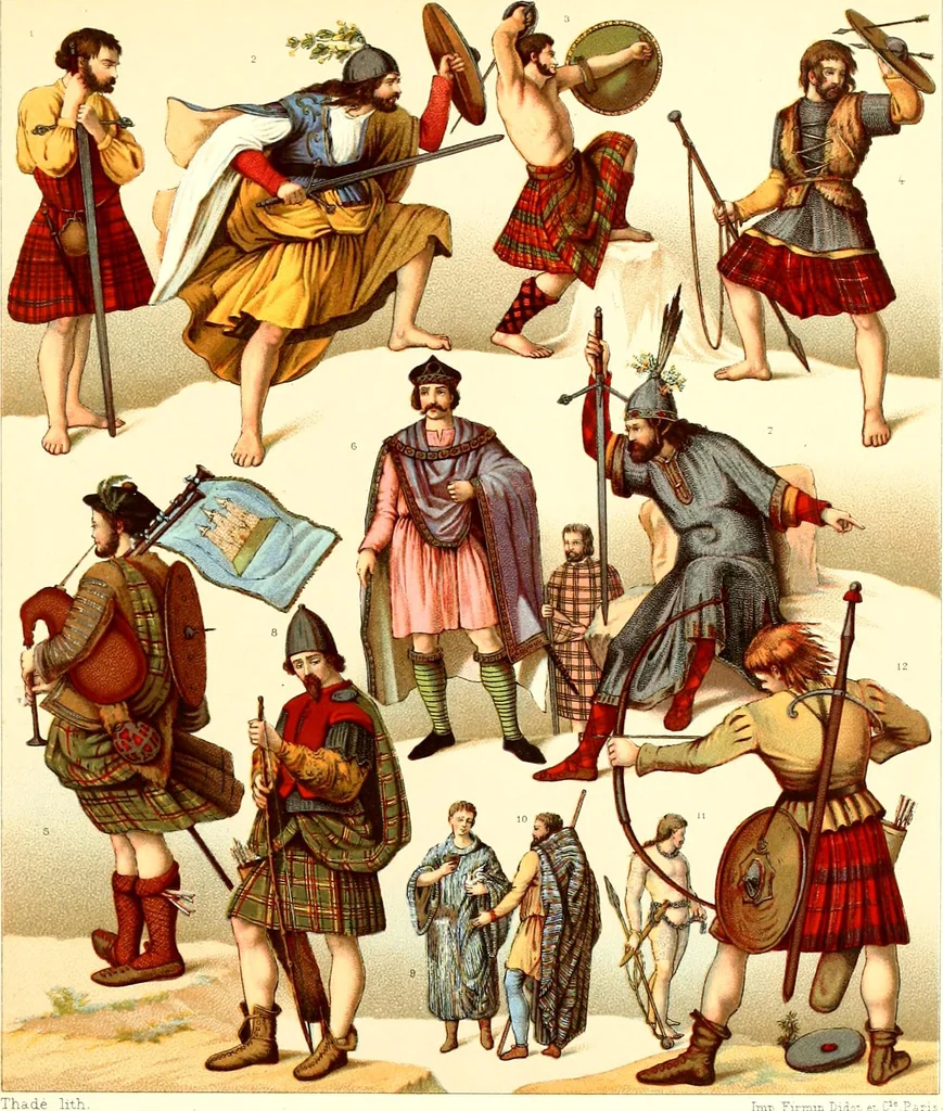 An illustration from Geschichte des kostüms in chronologischer entwicklung von A. Racinet, 1888, leaf 95