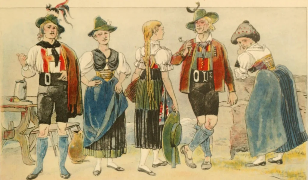 An illustration from Geschichte des Kostüms, 1905, leaf 100