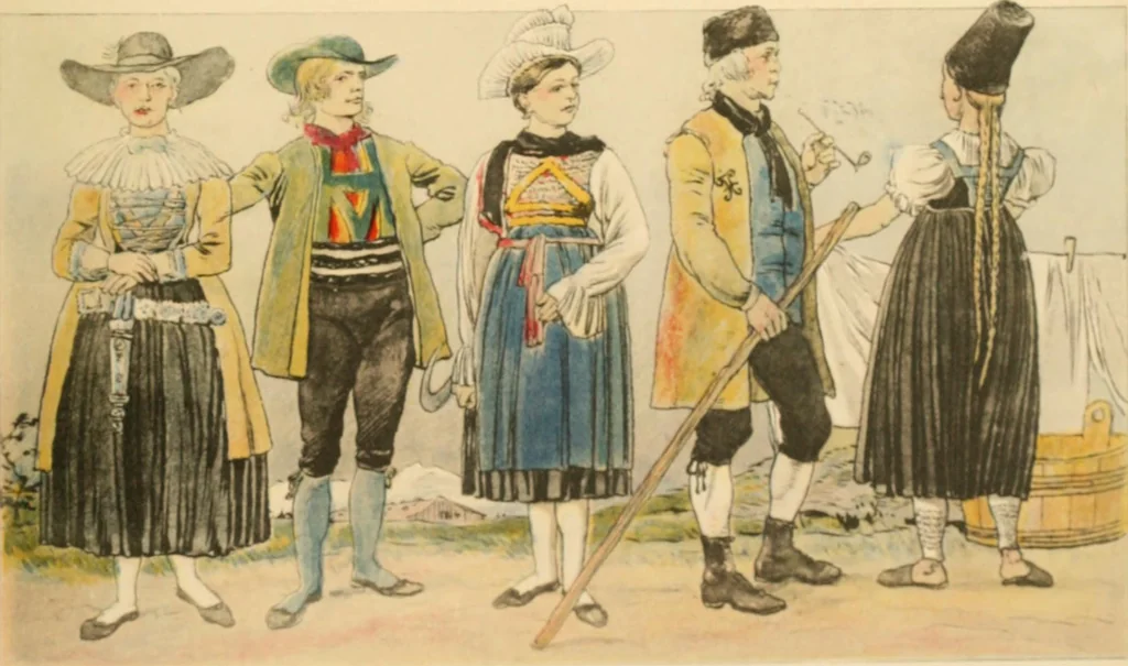 An illustration from Geschichte des Kostüms, 1905, leaf 100