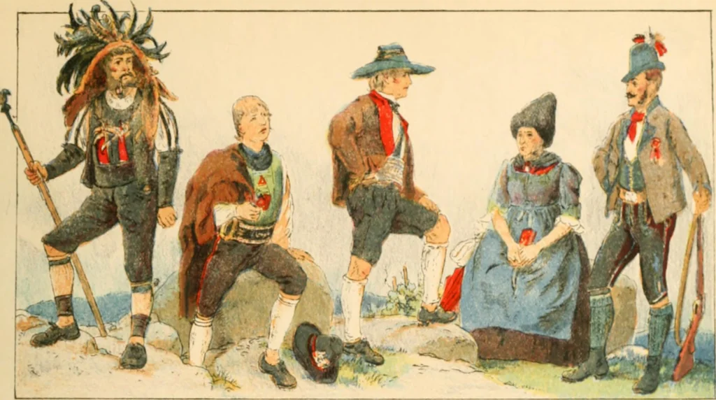 An illustration from Geschichte des Kostüms, 1905, leaf 104