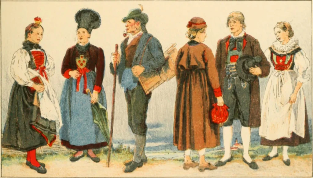 An illustration from Geschichte des Kostüms, 1905, leaf 104