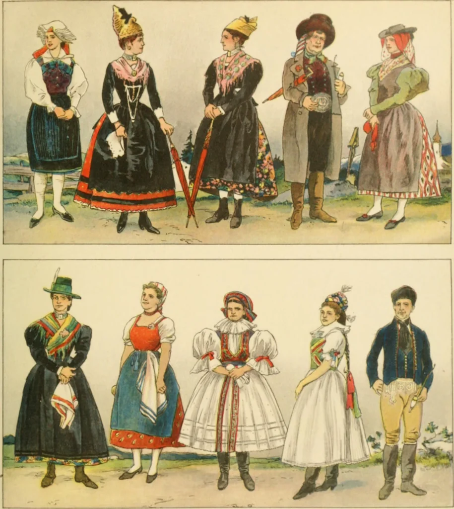 An illustration from Geschichte des Kostüms, 1905, leaf 108