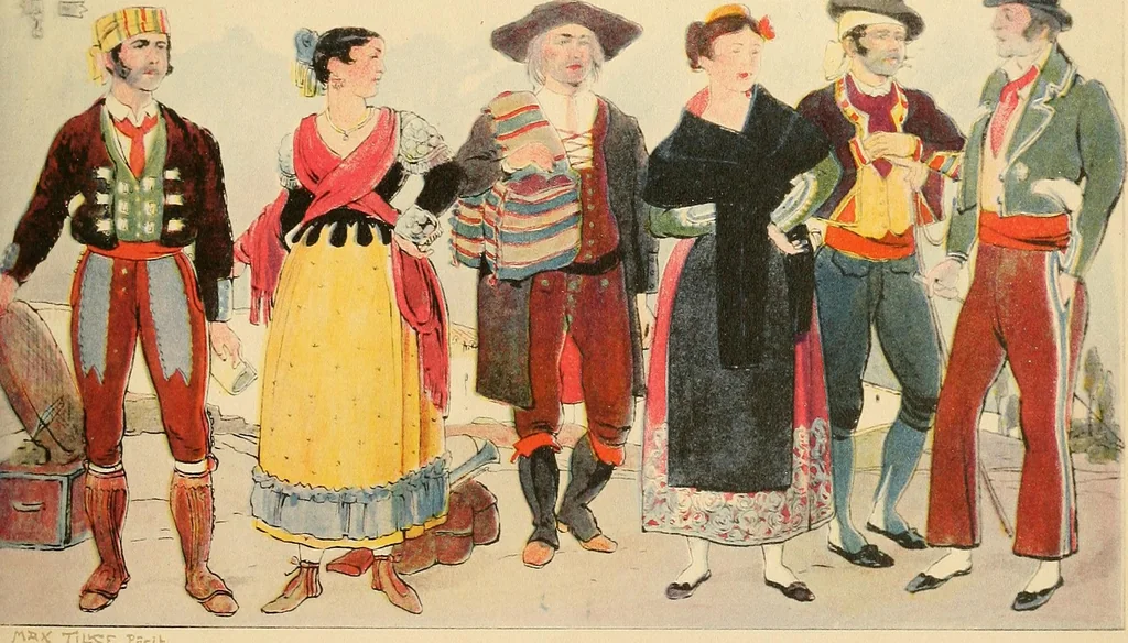 An illustration from Geschichte des Kostüms, 1905, leaf 140