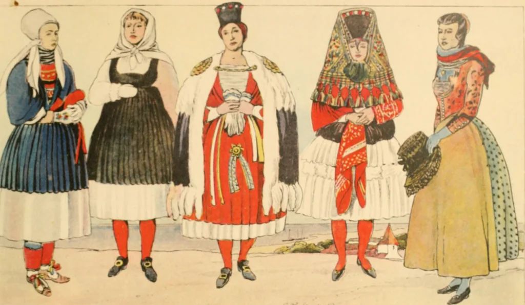 An illustration from Geschichte des Kostüms, 1905, leaf 24