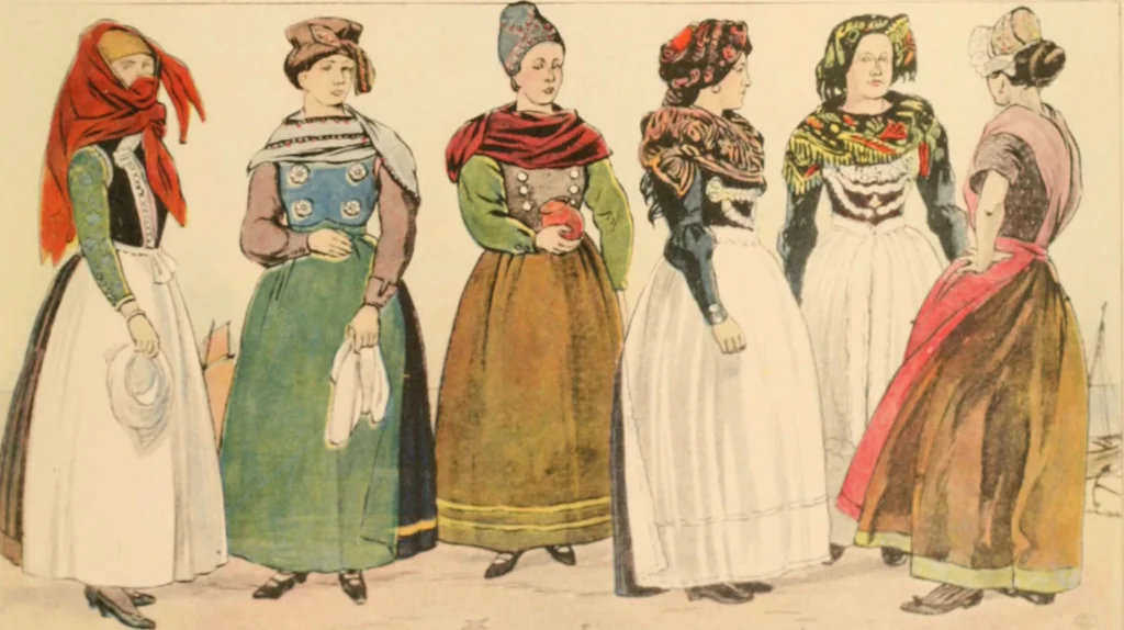 An illustration from Geschichte des Kostüms, 1905, leaf 24