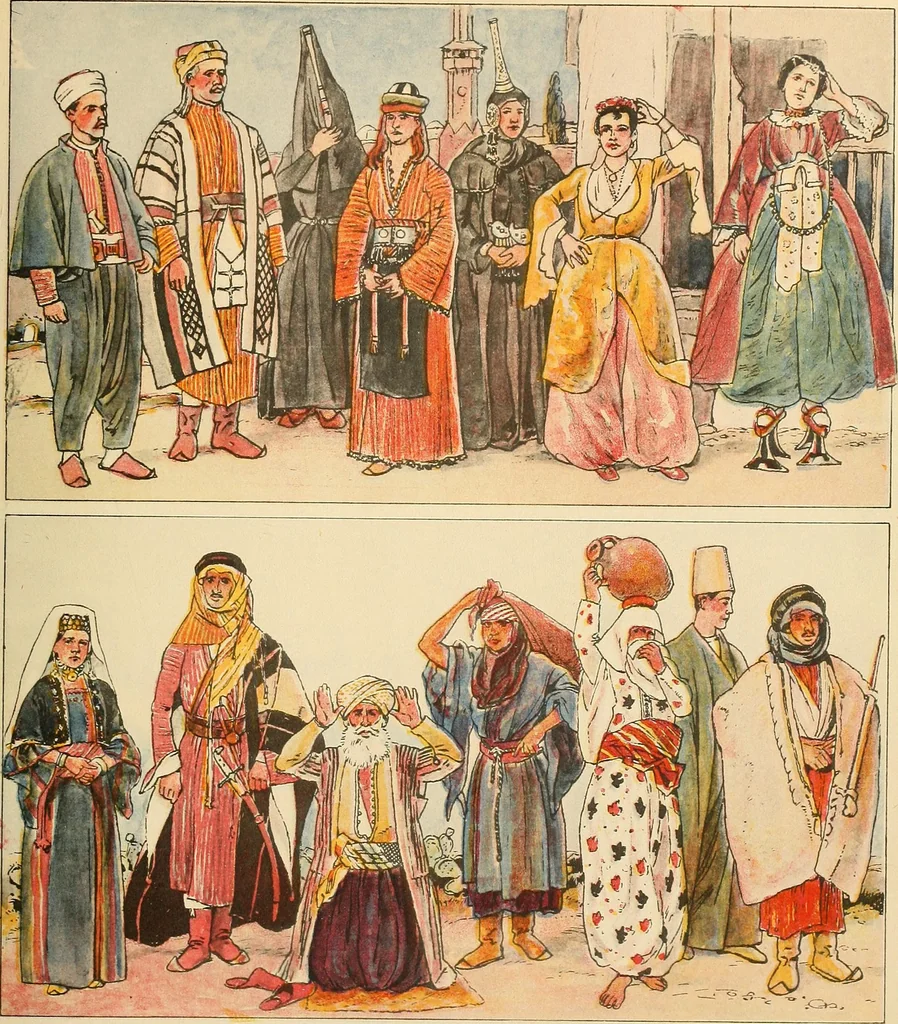 An illustration from Geschichte des Kostüms, 1905, leaf 244