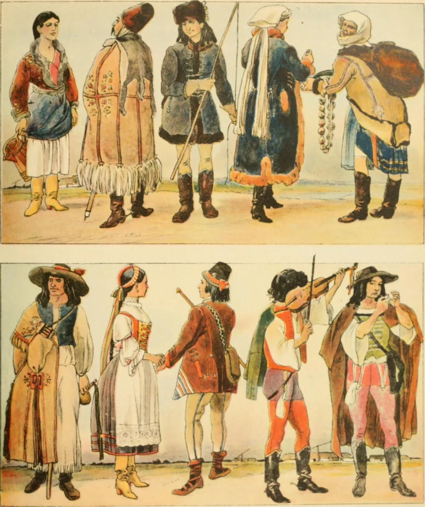 An illustration from Geschichte des Kostüms, 1905, leaf 84