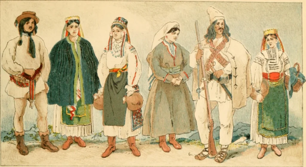An illustration from Geschichte des Kostüms, 1905, leaf 96