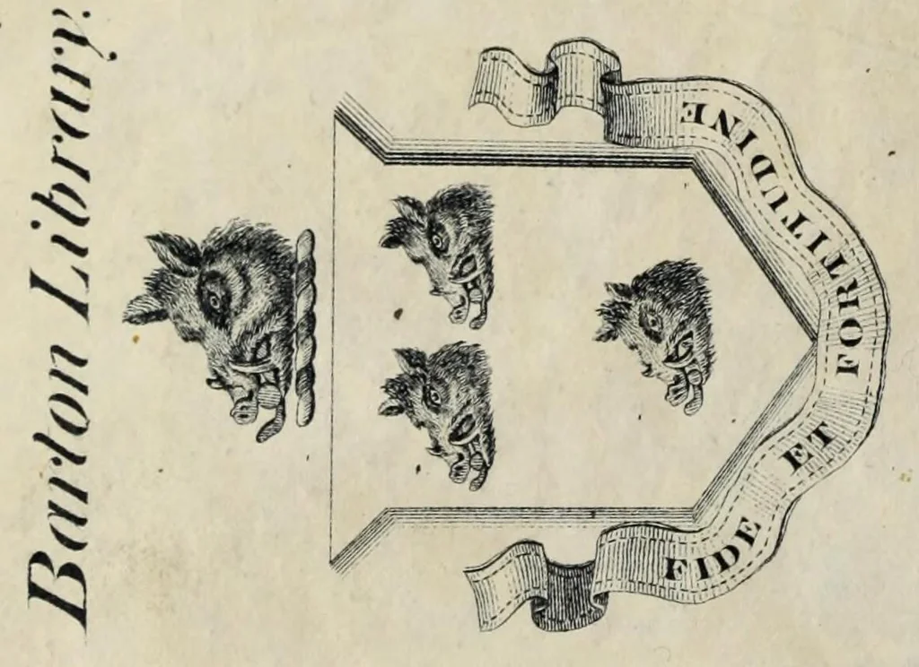 An illustration from Gesta Grayorum, or, The history of the high and mighty prince, Henry Prince of Purpoole ... : together with a masque, as it was presented (by His Highness's command) for the entertainment of Q. Elizabeth, who, with the nobles of both courts, was present thereat, 1688, leaf 2