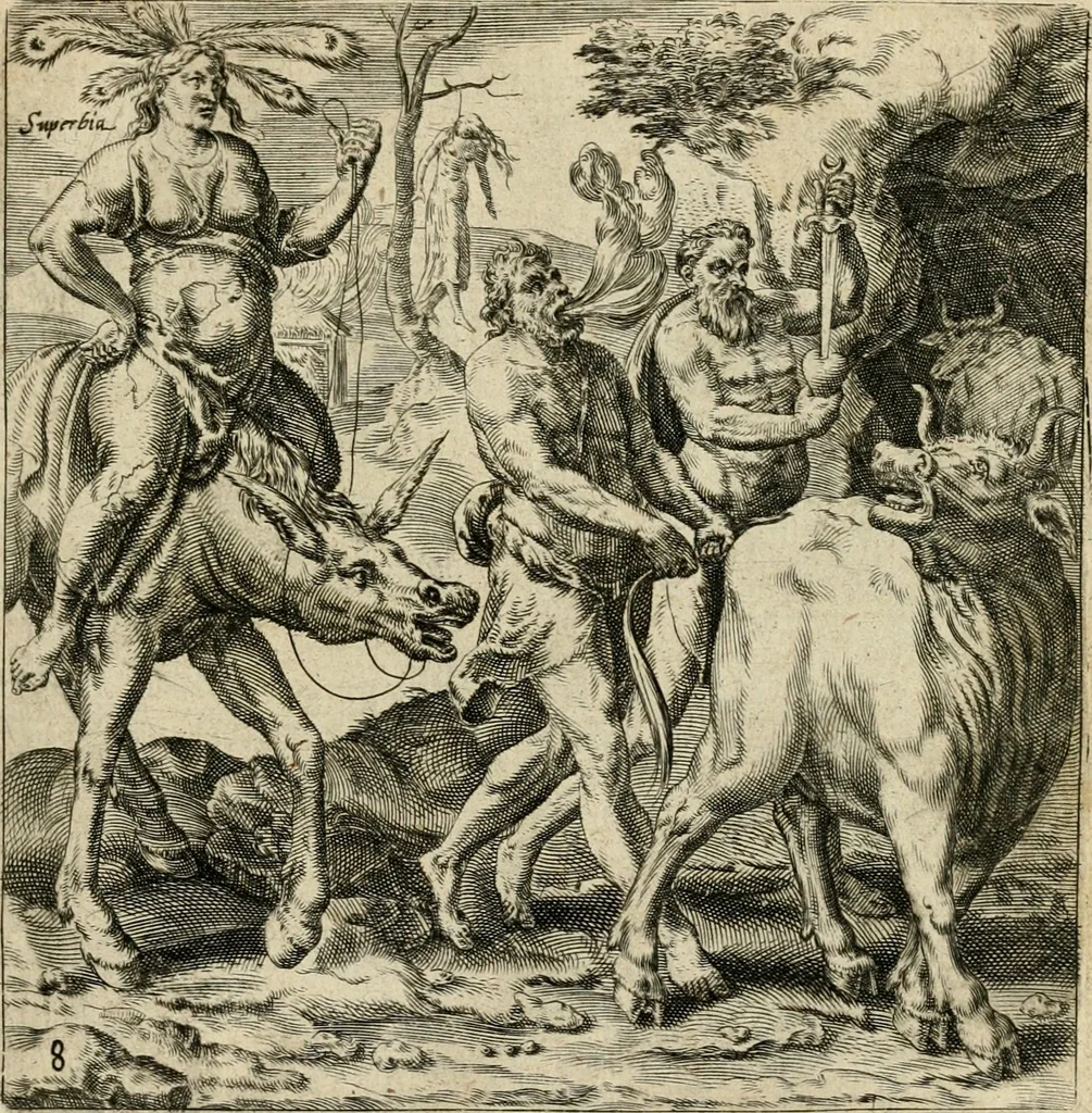 An illustration from Recht ghebruyck ende misbruyck, van tydlycke have : van rijckdom, nodruft en ghebreck ick beluyck t'onzaligh misbruyck, mettet zaligh ghebruyck, 1585, leaf 32