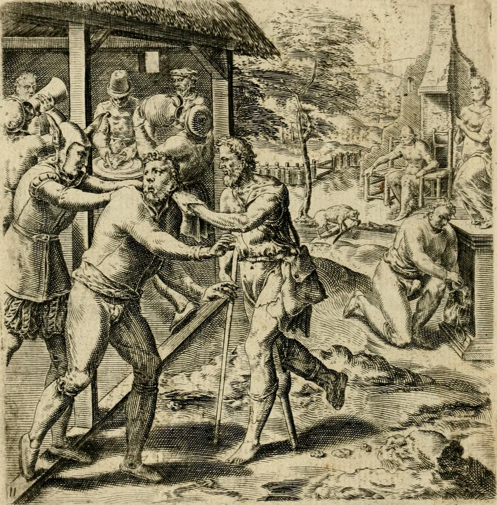 An illustration from Recht ghebruyck ende misbruyck, van tydlycke have : van rijckdom, nodruft en ghebreck ick beluyck t'onzaligh misbruyck, mettet zaligh ghebruyck, 1585, leaf 41