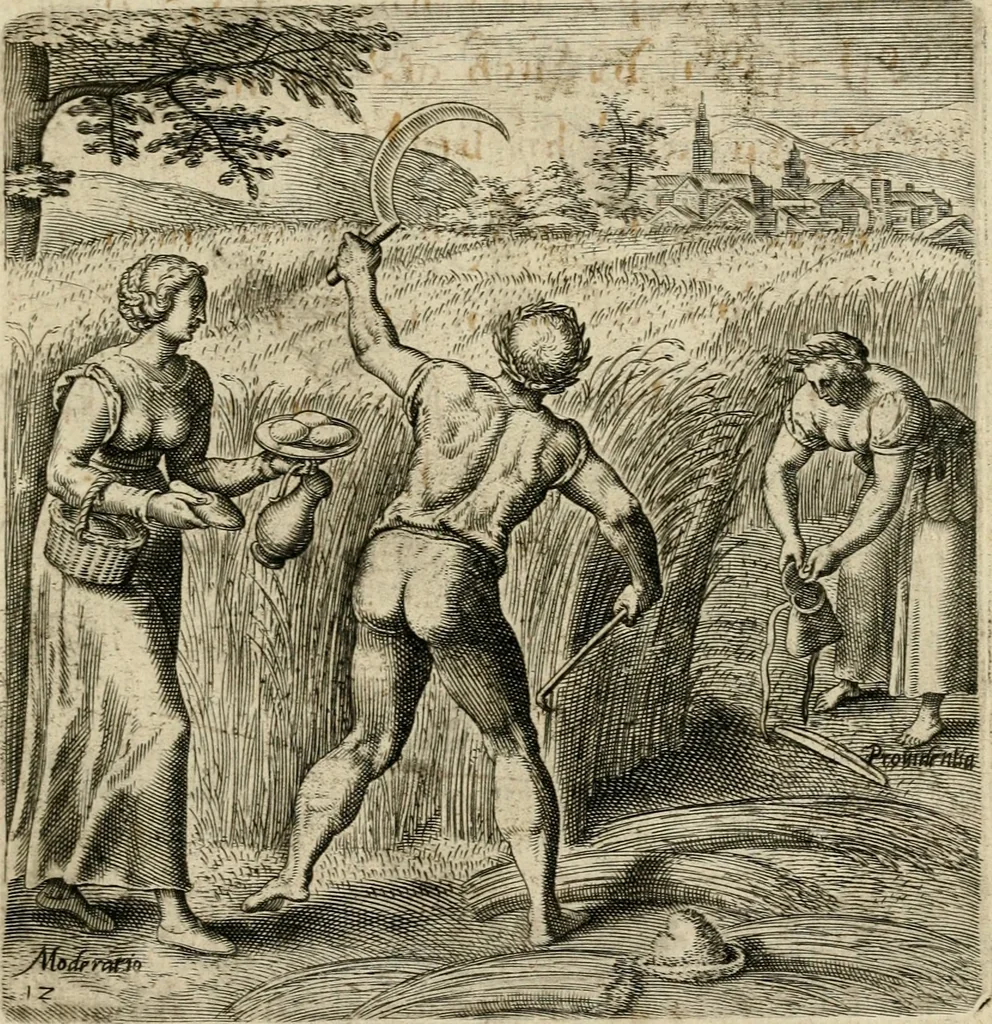 An illustration from Recht ghebruyck ende misbruyck, van tydlycke have : van rijckdom, nodruft en ghebreck ick beluyck t'onzaligh misbruyck, mettet zaligh ghebruyck, 1585, leaf 44