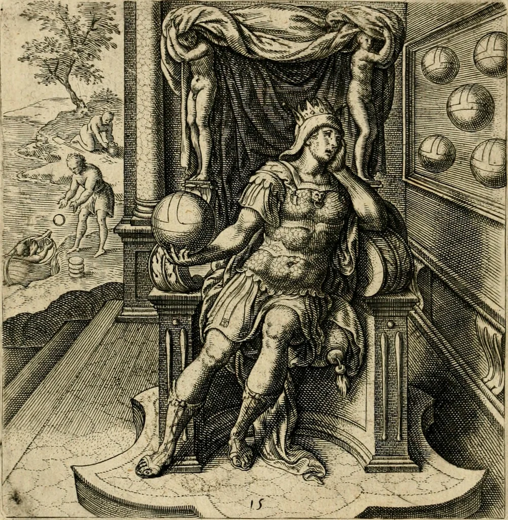 An illustration from Recht ghebruyck ende misbruyck, van tydlycke have : van rijckdom, nodruft en ghebreck ick beluyck t'onzaligh misbruyck, mettet zaligh ghebruyck, 1585, leaf 53