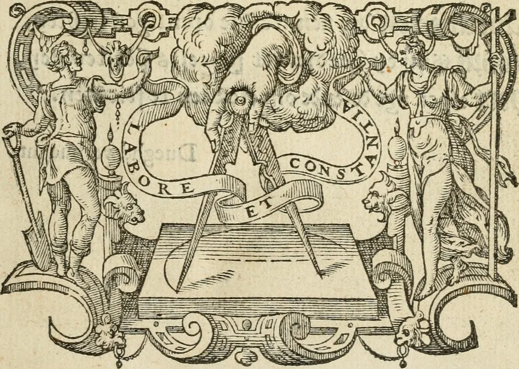 An illustration from Recht ghebruyck ende misbruyck, van tydlycke have : van rijckdom, nodruft en ghebreck ick beluyck t'onzaligh misbruyck, mettet zaligh ghebruyck, 1585, leaf 6