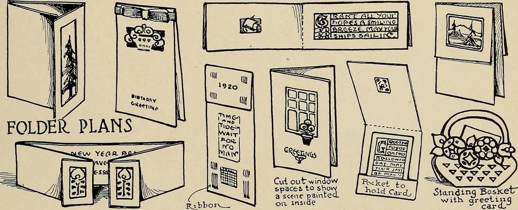 An illustration from Gift card designing, 1922, leaf 15