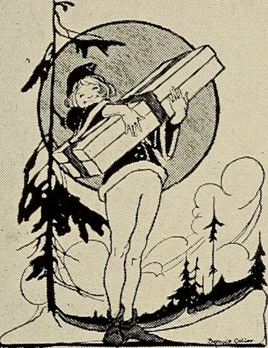 An illustration from Gift card designing, 1922, leaf 27