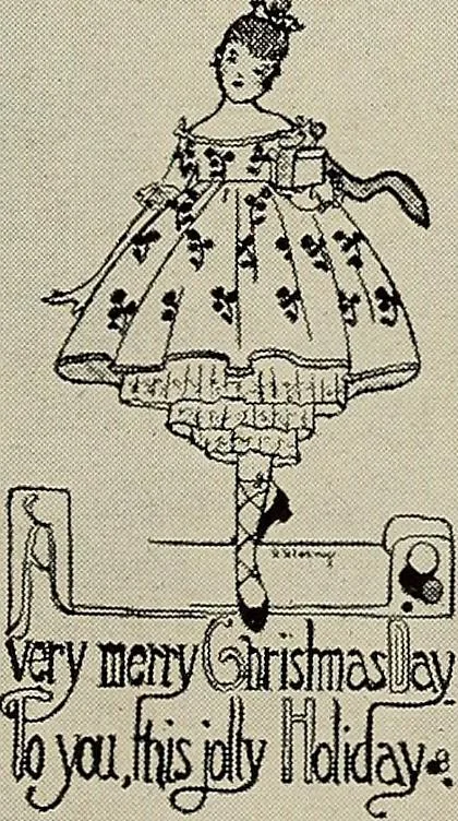 An illustration from Gift card designing, 1922, leaf 27