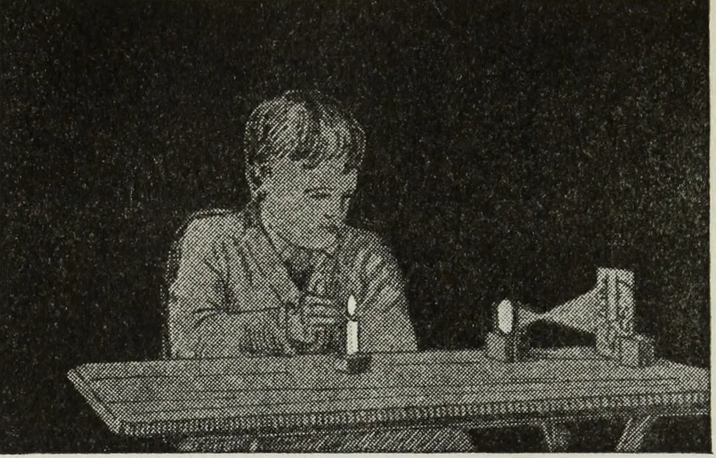 An illustration from Gilbert light experiments for boys, 1920, leaf 111