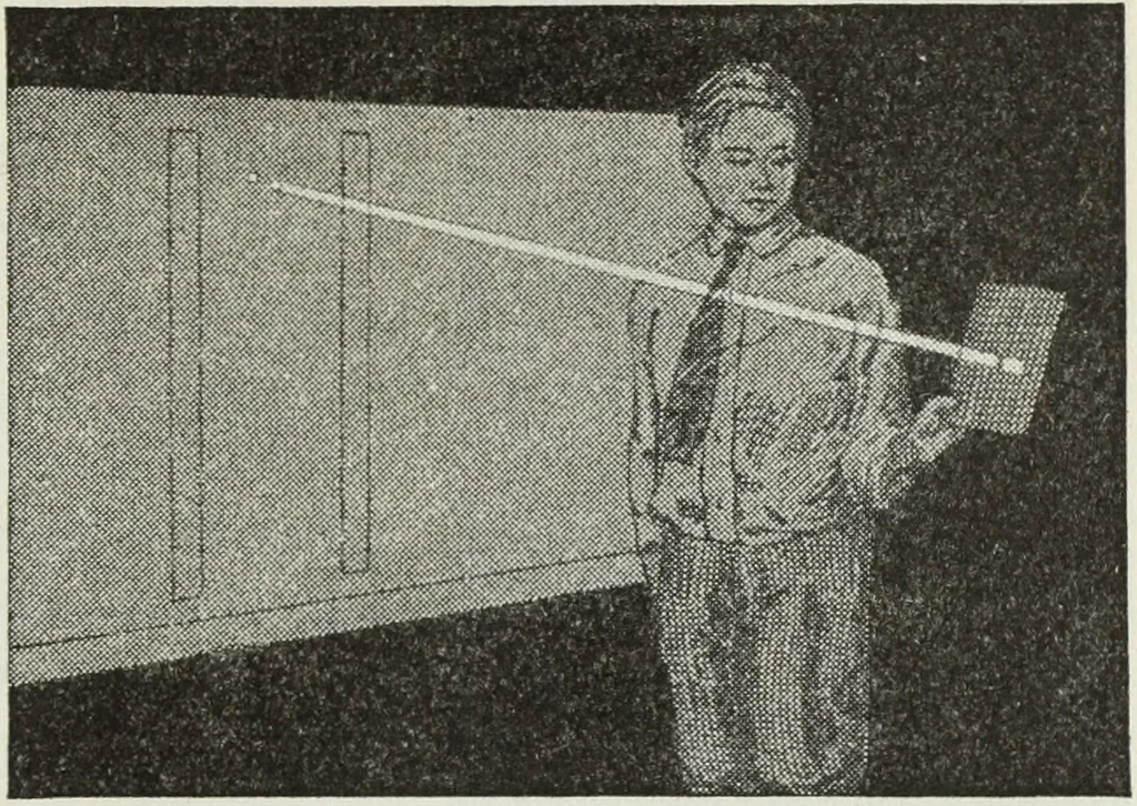 An illustration from Gilbert light experiments for boys, 1920, leaf 14