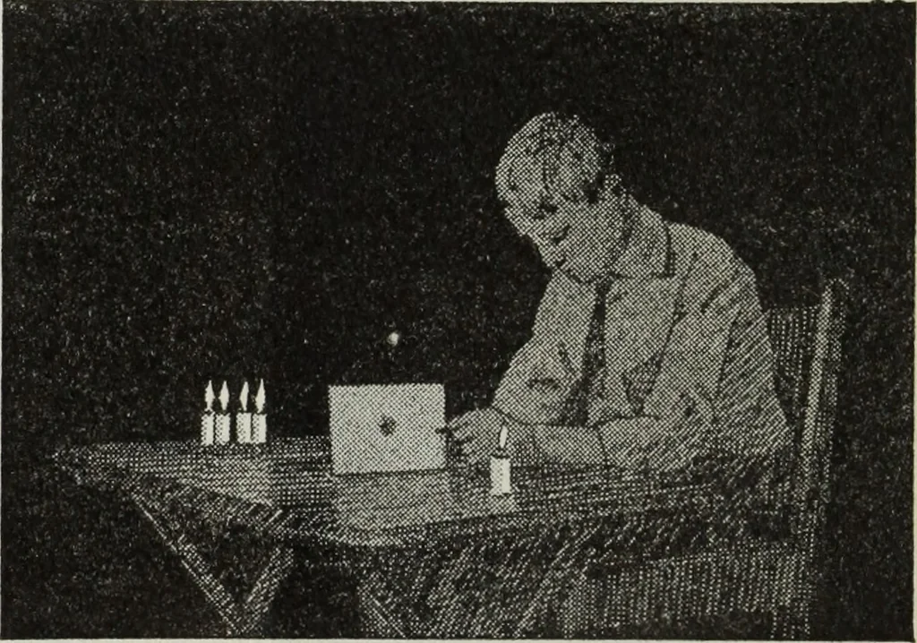 An illustration from Gilbert light experiments for boys, 1920, leaf 25