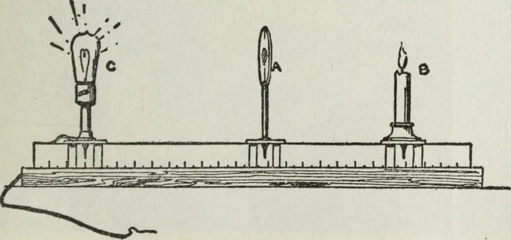An illustration from Gilbert light experiments for boys, 1920, leaf 26
