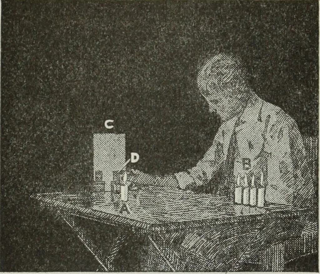 An illustration from Gilbert light experiments for boys, 1920, leaf 27