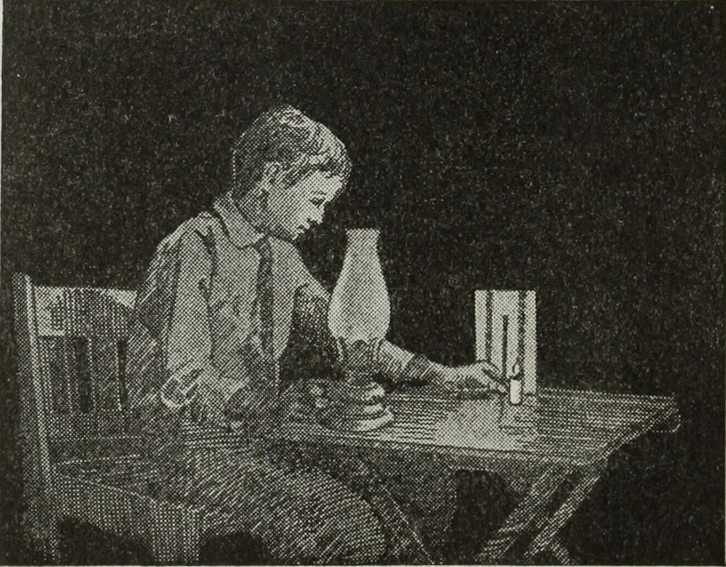 An illustration from Gilbert light experiments for boys, 1920, leaf 27
